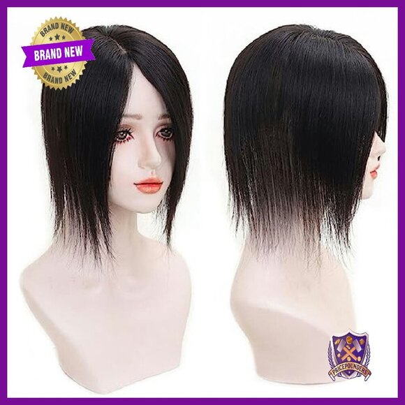 Silk Base Human Hair Topper 32cm Straight Clip-In Hairpiece for Women main image 6
